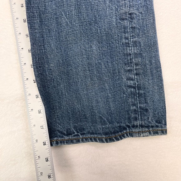 Levis 501 Jeans Men 38x30 Original Fit Straight Button Fly Dark Wash Denim - Picture 6 of 11